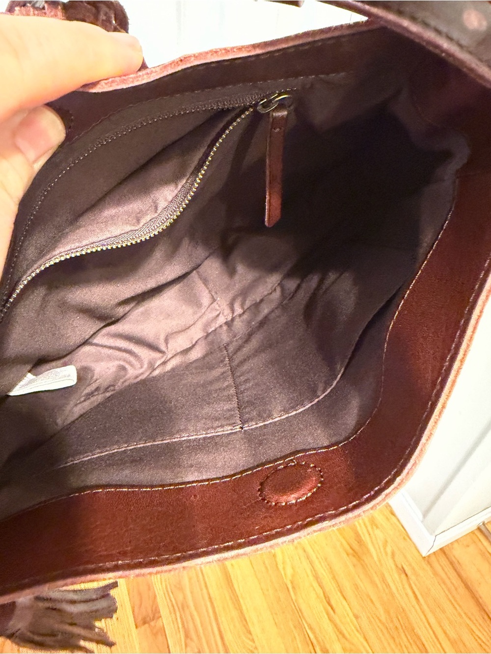 Lucky Brand excellent leather bag. Cognac color - Picture 9 of 14